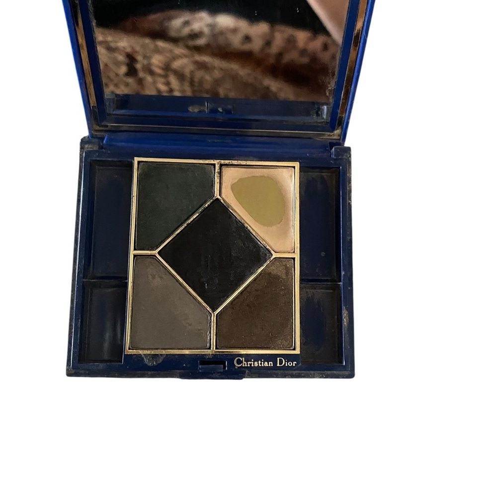 Vintage Christian Dior Retired Eyeshadow Palette 5 green black cream gray brown - Picture 2 of 4